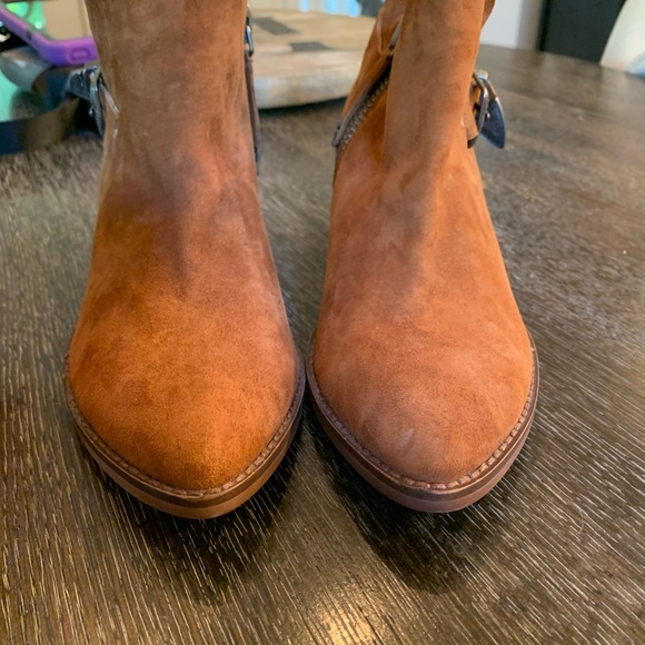 Steve Madden Cassie Suede Western Bootie 8 - Picture 6 of 16